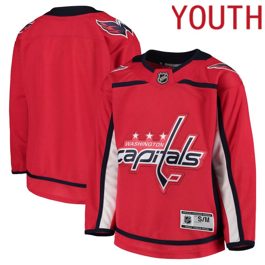 Youth Washington Capitals Red Home Premier Team NHL Jersey->customized nhl jersey->Custom Jersey
